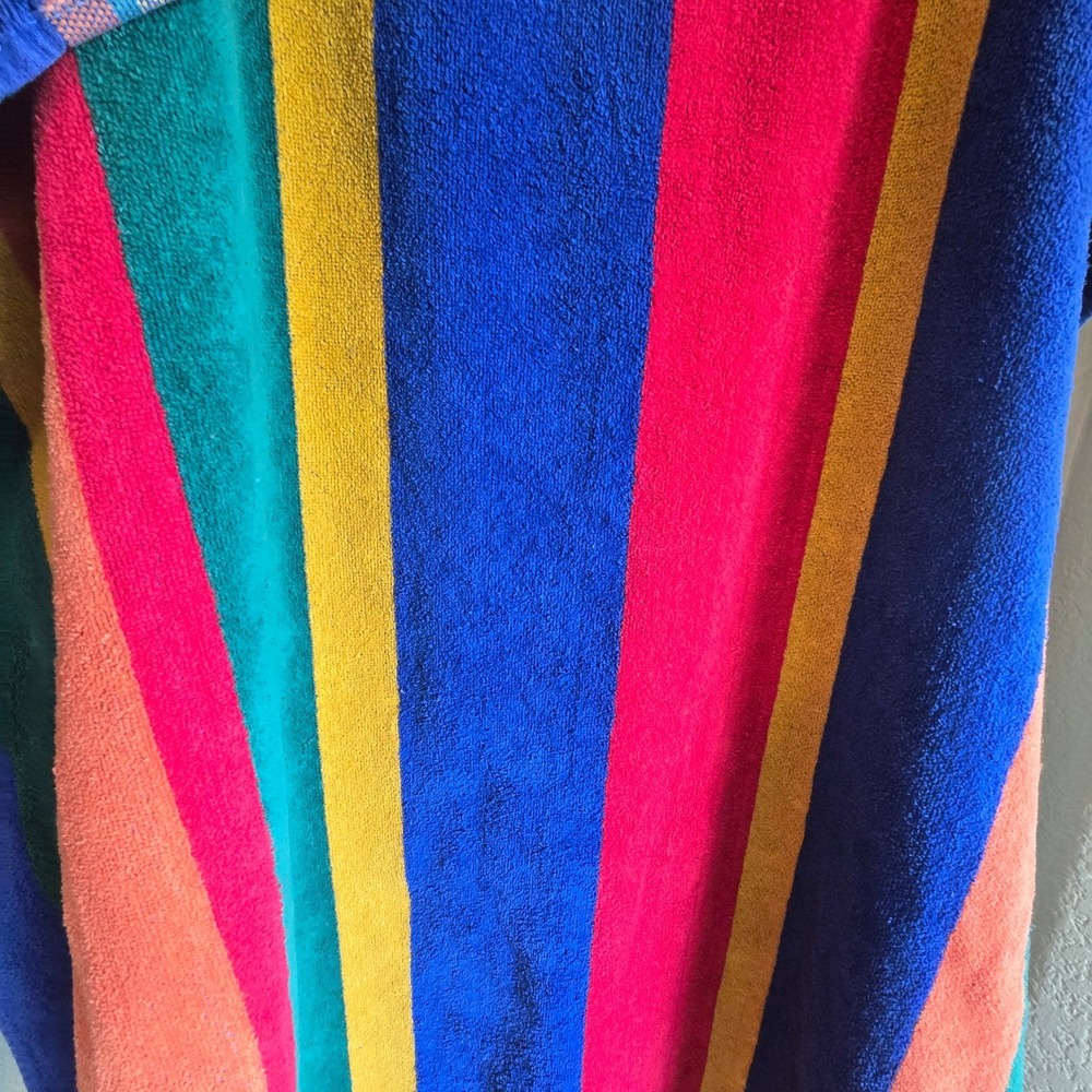 Vintage Cecil Saydah Sunbrights Apache Stripe Beach Towels 100% Cotton Set of 2 - Picture 5 of 12